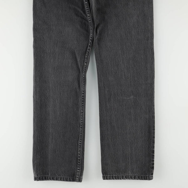 2000'S Levi's 501 Black Denim Straight Leg Jeans, Made in USA, Women's Size M (W26 equivalent) cotton black type Vintage Second Hand