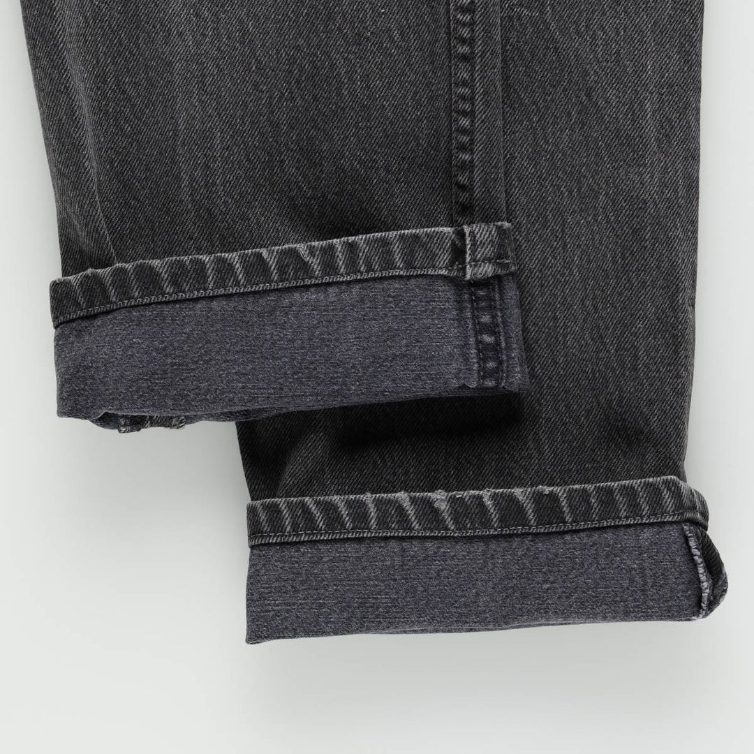 2000'S Levi's 501 Black Denim Straight Leg Jeans, Made in USA, Women's Size M (W26 equivalent) cotton black type Vintage Second Hand