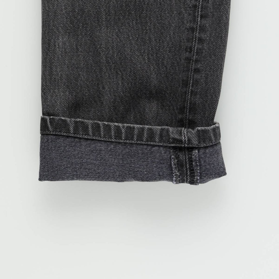 2000'S Levi's 501 Black Denim Straight Leg Jeans, Made in USA, Women's Size M (W26 equivalent) cotton black type Vintage Second Hand