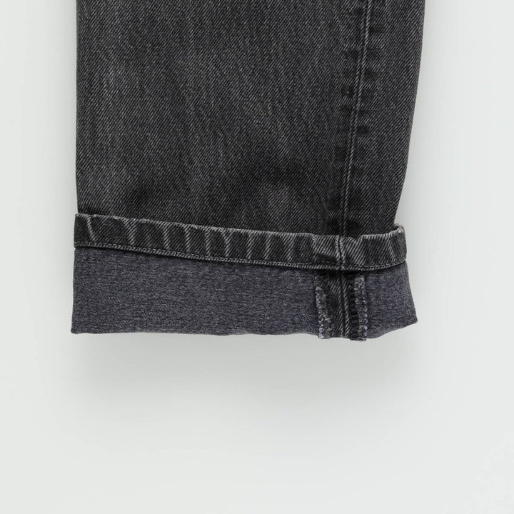 2000'S Levi's 501 Black Denim Straight Leg Jeans, Made in USA, Women's Size M (W26 equivalent) cotton black type Vintage Second Hand