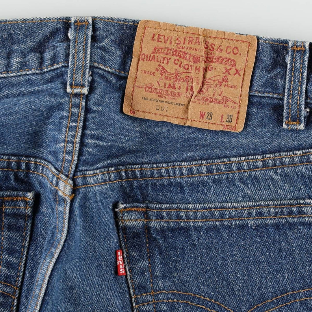 80s-90'S Levi's 501-0000 Straight Denim Pants, Made in USA, Women's Size L (equivalent to W27), Vintage cotton blue type Vintage Second Hand