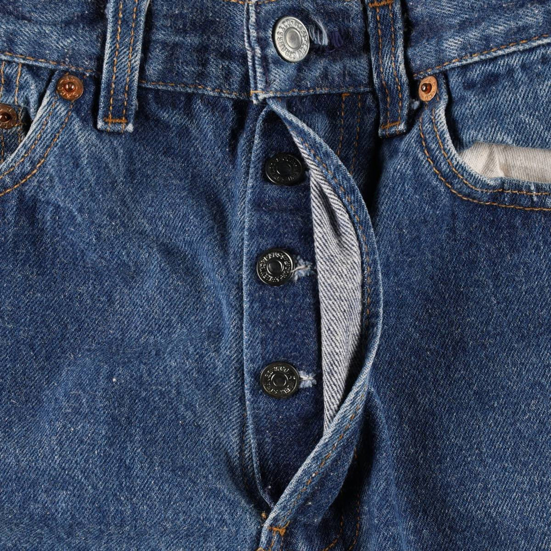 80s-90'S Levi's 501-0000 Straight Denim Pants, Made in USA, Women's Size L (equivalent to W27), Vintage cotton blue type Vintage Second Hand