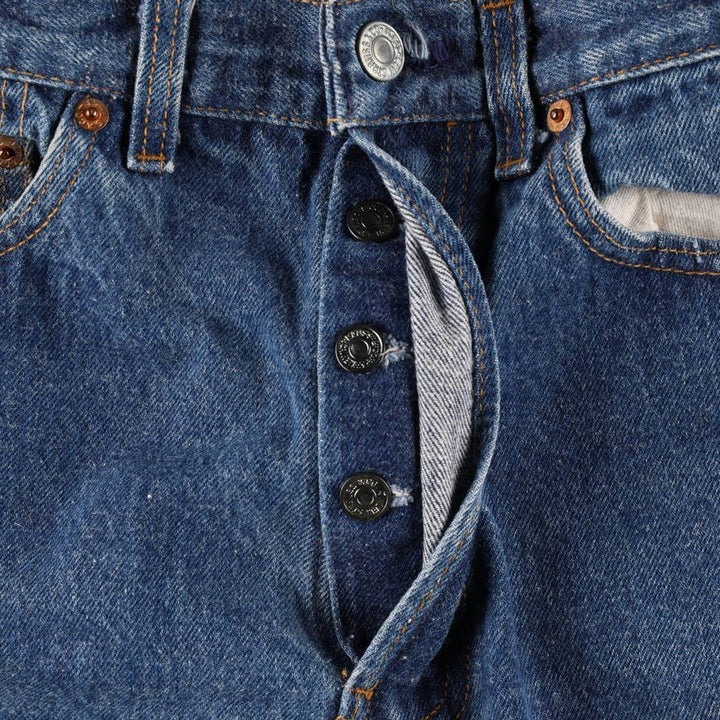 80s-90'S Levi's 501-0000 Straight Denim Pants, Made in USA, Women's Size L (equivalent to W27), Vintage cotton blue type Vintage Second Hand