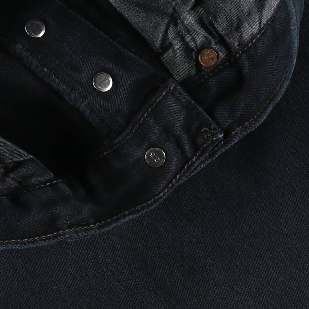 1990'S Levi's 501 Euro Model Black Denim Straight Leg Jeans, Made in France, Women's Size L (W27 equivalent) cotton black type Vintage Second Hand
