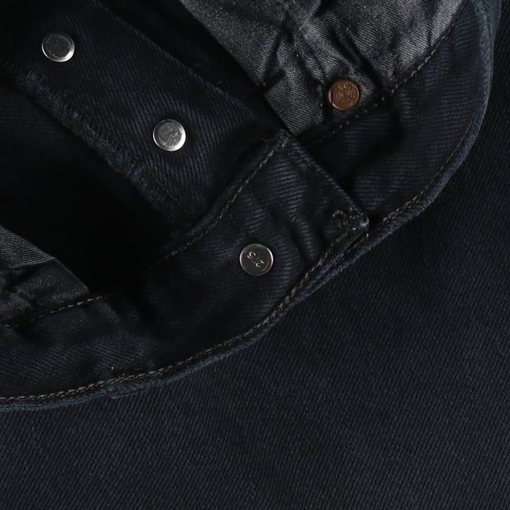 1990'S Levi's 501 Euro Model Black Denim Straight Leg Jeans, Made in France, Women's Size L (W27 equivalent) cotton black type Vintage Second Hand