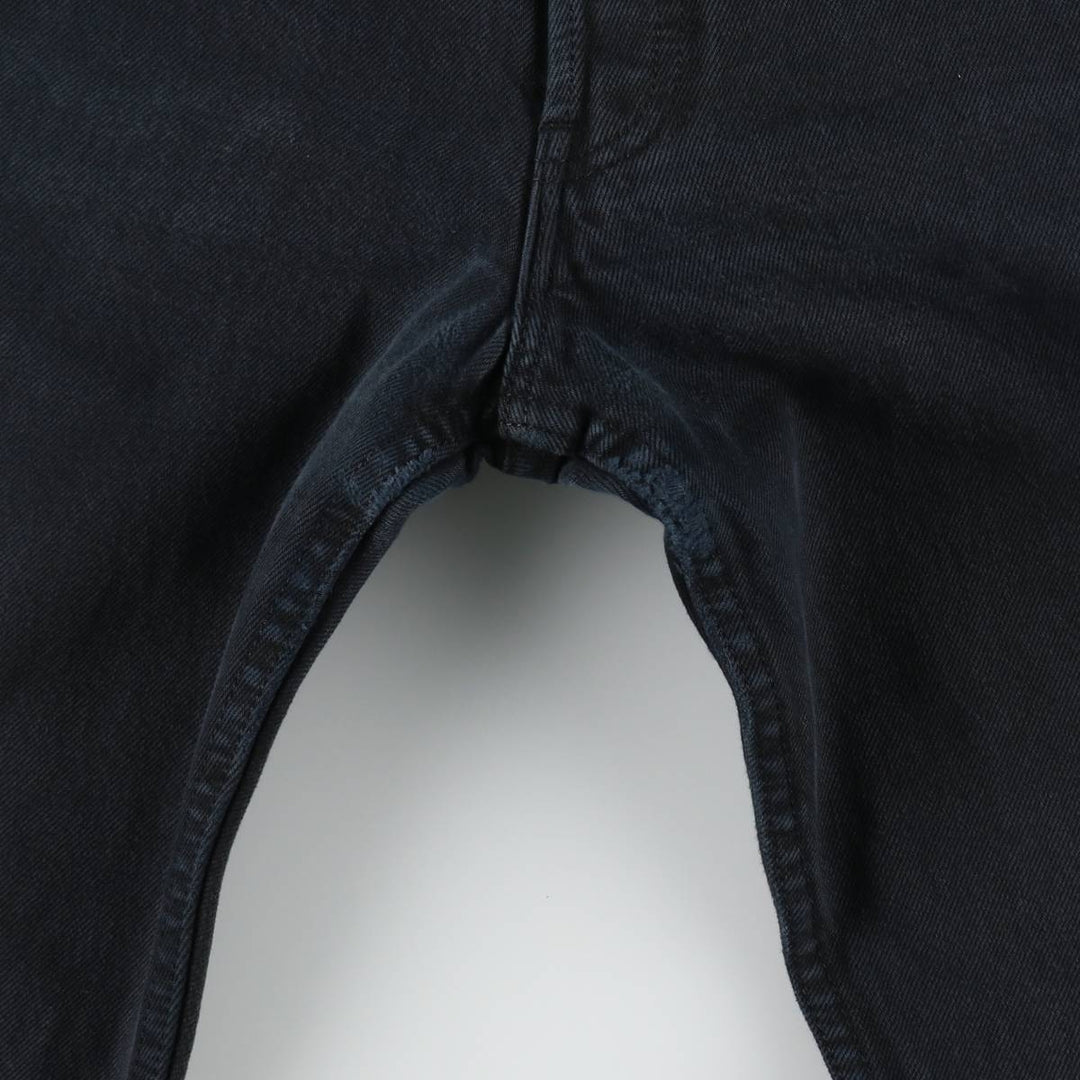 1990'S Levi's 501 Euro Model Black Denim Straight Leg Jeans, Made in France, Women's Size L (W27 equivalent) cotton black type Vintage Second Hand