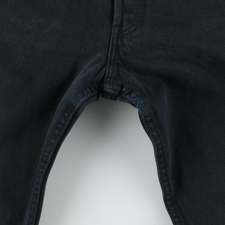 1990'S Levi's 501 Euro Model Black Denim Straight Leg Jeans, Made in France, Women's Size L (W27 equivalent) cotton black type Vintage Second Hand