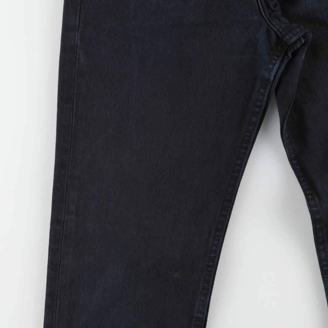 1990'S Levi's 501 Euro Model Black Denim Straight Leg Jeans, Made in France, Women's Size L (W27 equivalent) cotton black type Vintage Second Hand