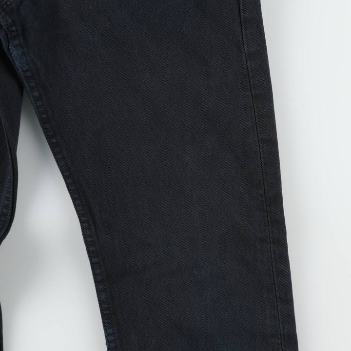 1990'S Levi's 501 Euro Model Black Denim Straight Leg Jeans, Made in France, Women's Size L (W27 equivalent) cotton black type Vintage Second Hand