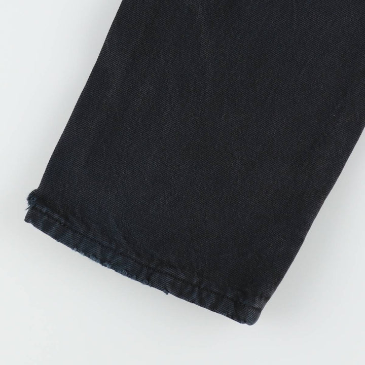 1990'S Levi's 501 Euro Model Black Denim Straight Leg Jeans, Made in France, Women's Size L (W27 equivalent) cotton black type Vintage Second Hand