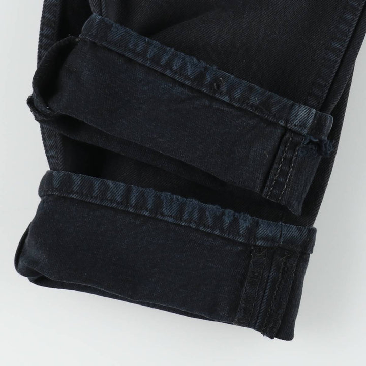 1990'S Levi's 501 Euro Model Black Denim Straight Leg Jeans, Made in France, Women's Size L (W27 equivalent) cotton black type Vintage Second Hand