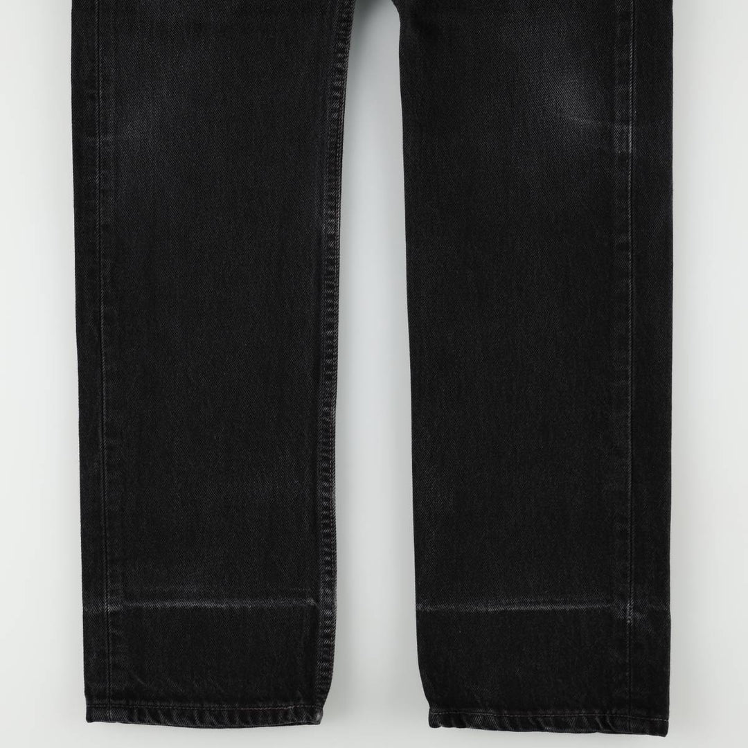 1990'S Levi's 501-0660 Black Denim Straight Leg Jeans, Made in USA, Women's Size L (W28 equivalent), Vintage. cotton black type Vintage Second Hand