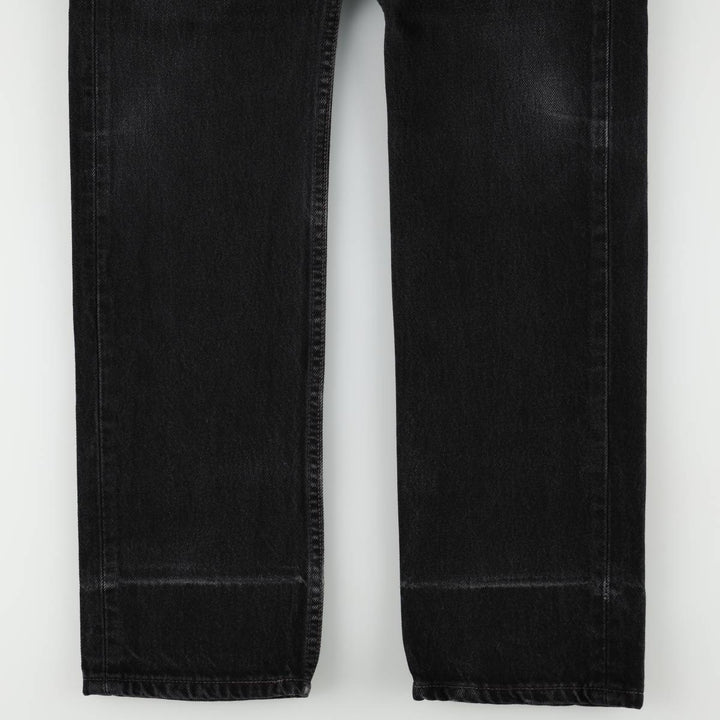 1990'S Levi's 501-0660 Black Denim Straight Leg Jeans, Made in USA, Women's Size L (W28 equivalent), Vintage. cotton black type Vintage Second Hand