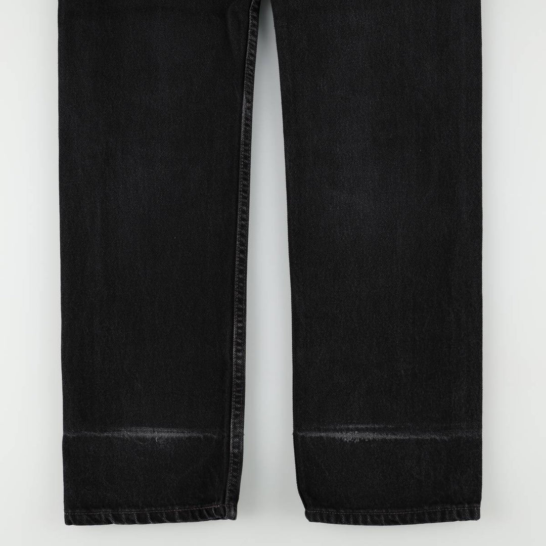 1990'S Levi's 501-0660 Black Denim Straight Leg Jeans, Made in USA, Women's Size L (W28 equivalent), Vintage. cotton black type Vintage Second Hand