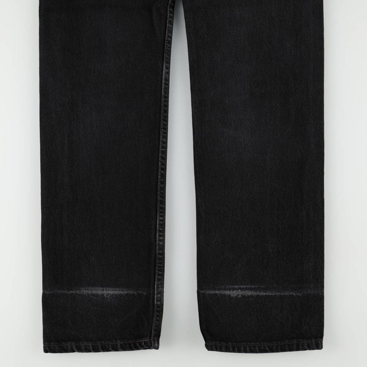1990'S Levi's 501-0660 Black Denim Straight Leg Jeans, Made in USA, Women's Size L (W28 equivalent), Vintage. cotton black type Vintage Second Hand
