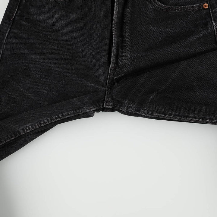 1990'S Levi's 501-0660 Black Denim Straight Leg Jeans, Made in USA, Women's Size L (W28 equivalent), Vintage. cotton black type Vintage Second Hand