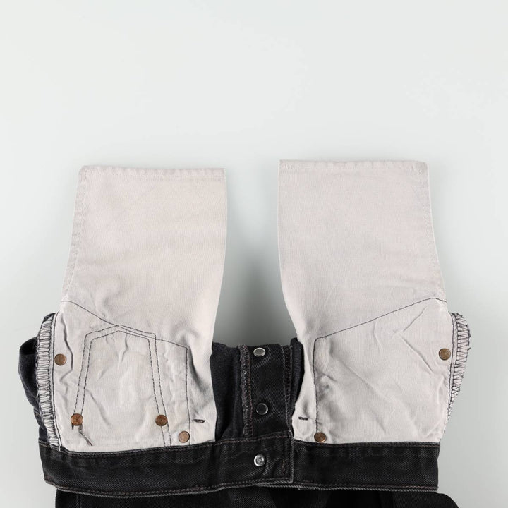 1990'S Levi's 501-0660 Black Denim Straight Leg Jeans, Made in USA, Women's Size L (W28 equivalent), Vintage. cotton black type Vintage Second Hand