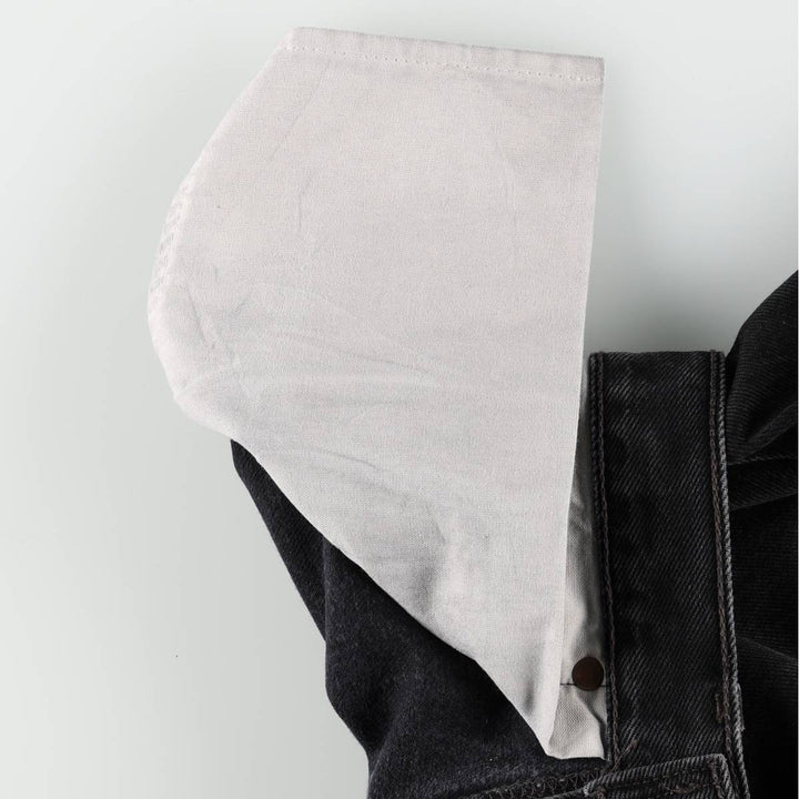 1990'S Levi's 501-0660 Black Denim Straight Leg Jeans, Made in USA, Women's Size L (W28 equivalent), Vintage. cotton black type Vintage Second Hand