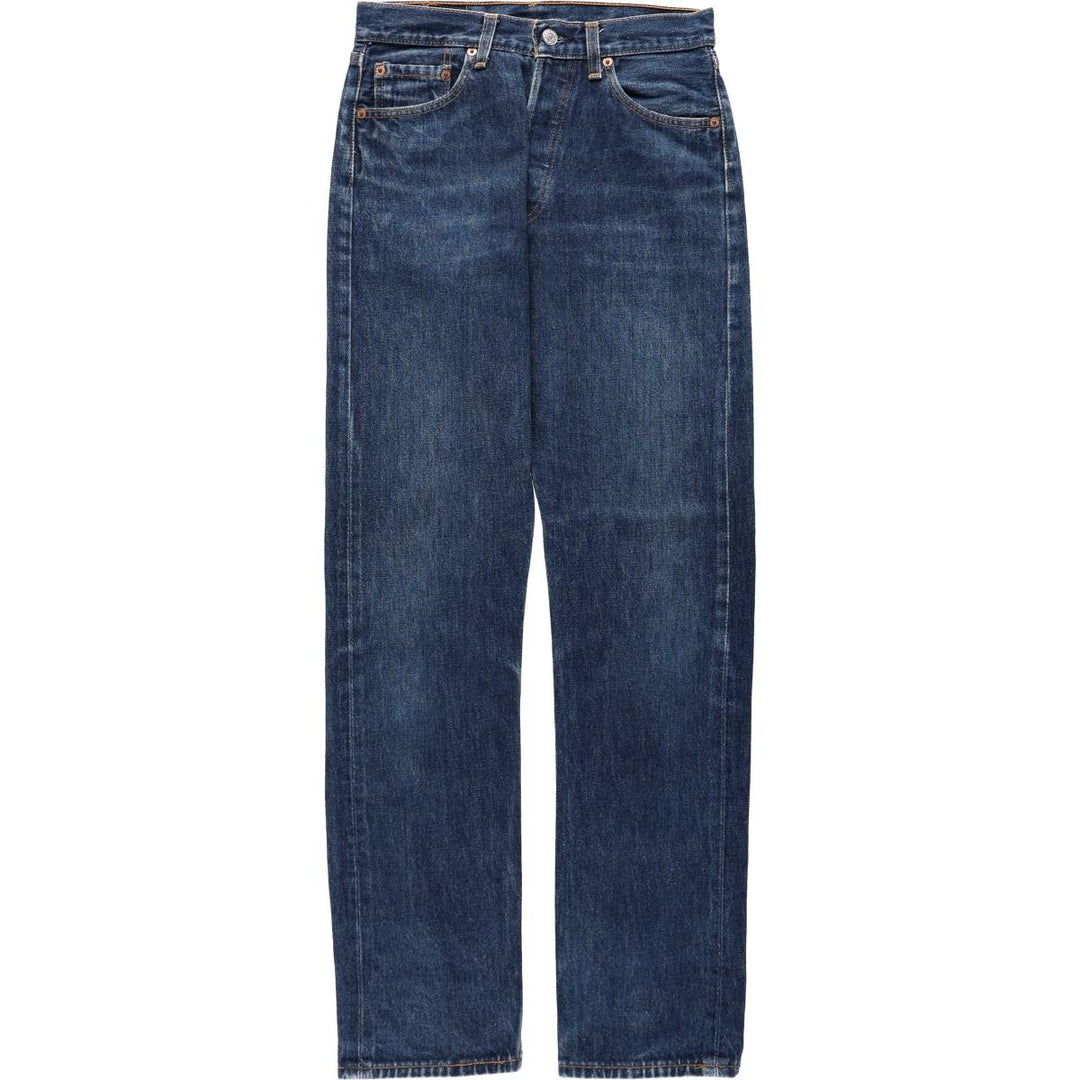 1990'S Levi's 6501-0135 Straight Denim Pants, Made in USA, Women's Size L (equivalent to W28), Vintage cotton blue type Vintage Second Hand