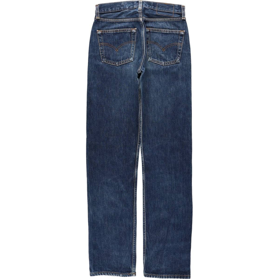 1990'S Levi's 6501-0135 Straight Denim Pants, Made in USA, Women's Size L (equivalent to W28), Vintage cotton blue type Vintage Second Hand