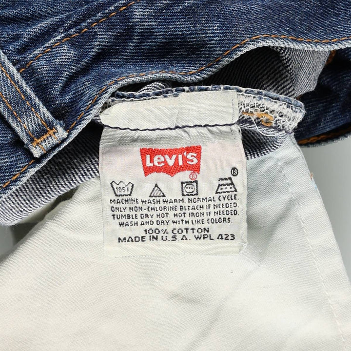 1990'S Levi's 6501-0135 Straight Denim Pants, Made in USA, Women's Size L (equivalent to W28), Vintage cotton blue type Vintage Second Hand