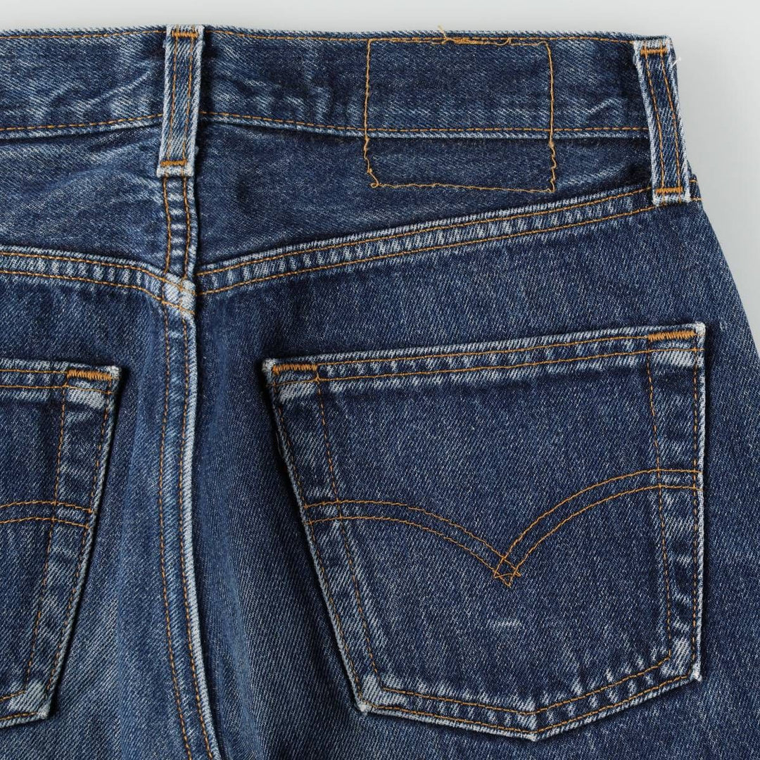 1990'S Levi's 6501-0135 Straight Denim Pants, Made in USA, Women's Size L (equivalent to W28), Vintage cotton blue type Vintage Second Hand
