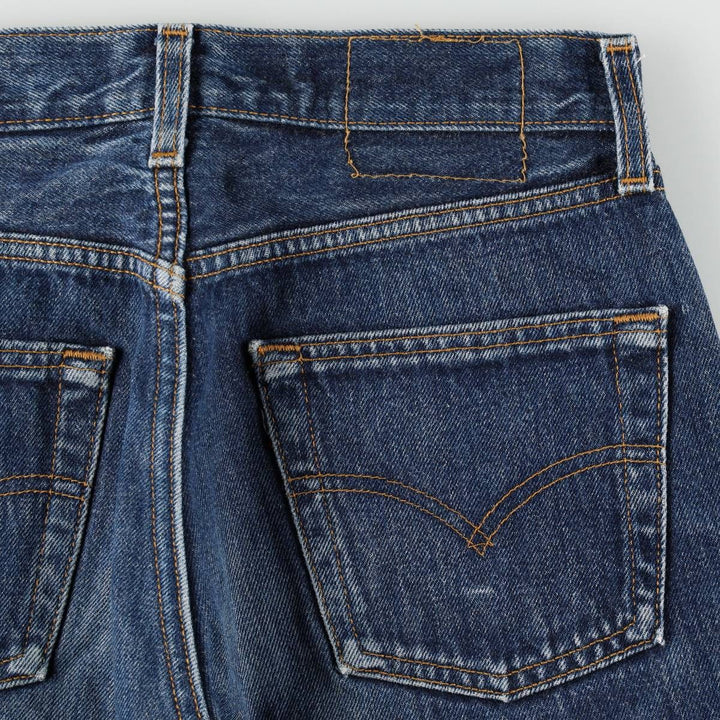 1990'S Levi's 6501-0135 Straight Denim Pants, Made in USA, Women's Size L (equivalent to W28), Vintage cotton blue type Vintage Second Hand