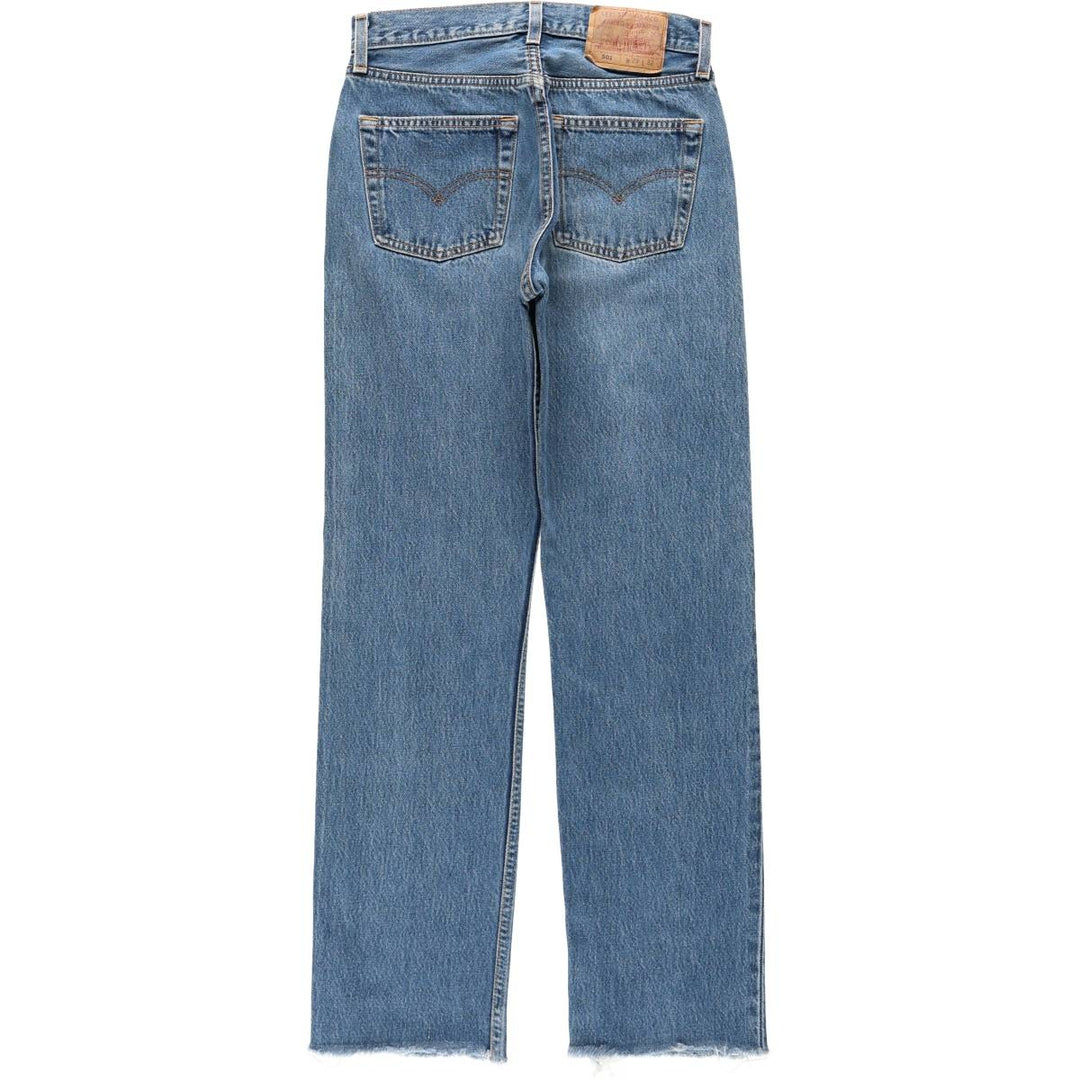 1990'S Levi's 6501-0116 Cut-off Straight Denim Pants, Made in USA, Women's Size M (W26 equivalent), Vintage cotton blue type Vintage Second Hand