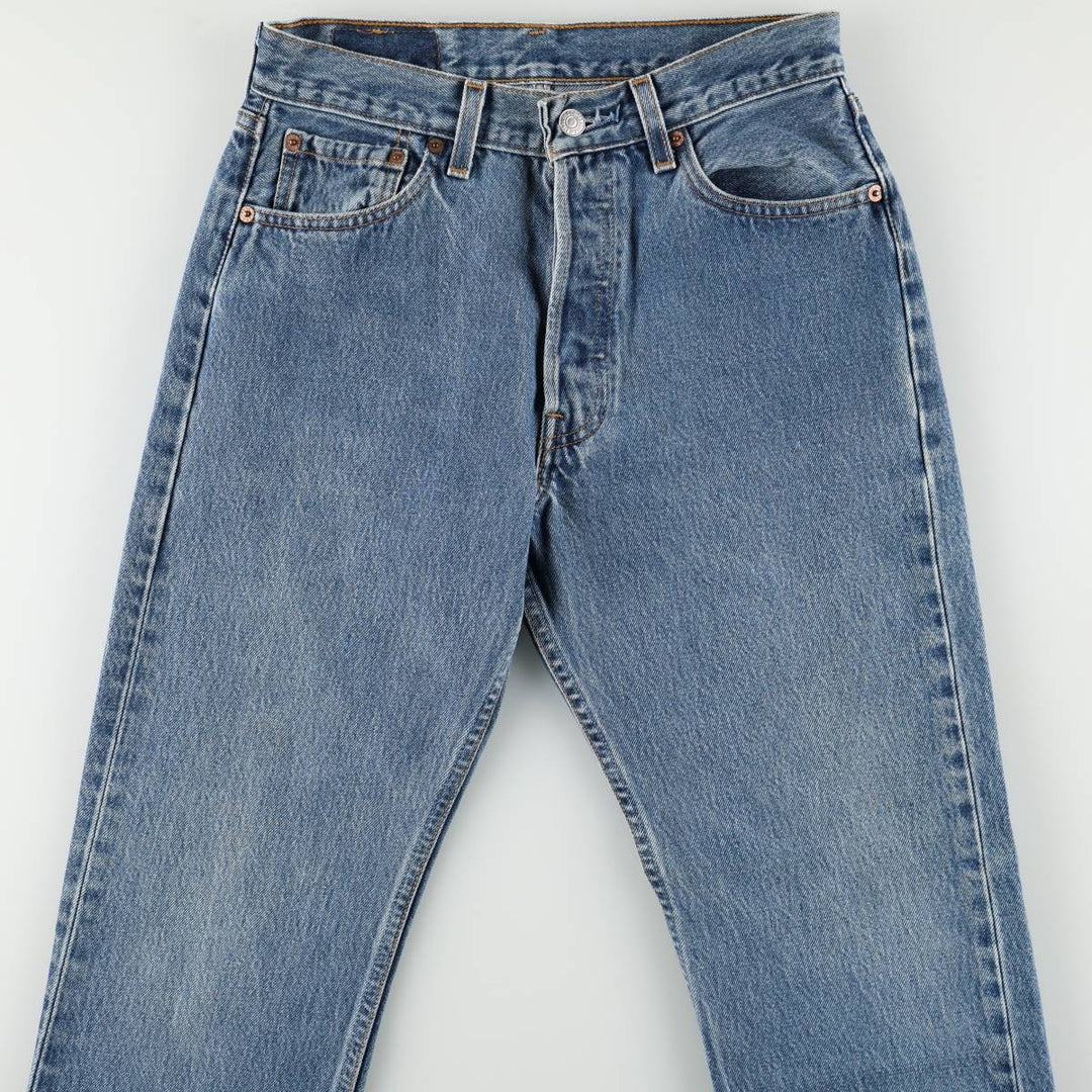 1990'S Levi's 6501-0116 Cut-off Straight Denim Pants, Made in USA, Women's Size M (W26 equivalent), Vintage cotton blue type Vintage Second Hand