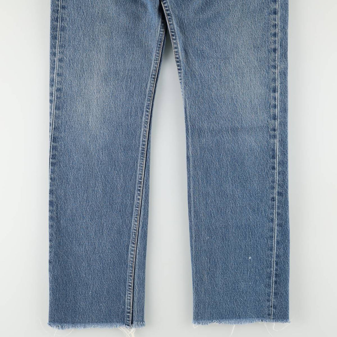 1990'S Levi's 6501-0116 Cut-off Straight Denim Pants, Made in USA, Women's Size M (W26 equivalent), Vintage cotton blue type Vintage Second Hand