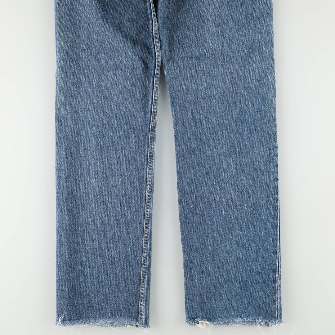 1990'S Levi's 6501-0116 Cut-off Straight Denim Pants, Made in USA, Women's Size M (W26 equivalent), Vintage cotton blue type Vintage Second Hand