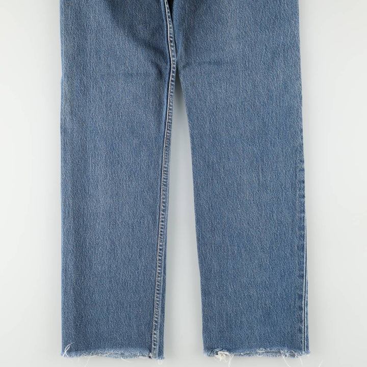 1990'S Levi's 6501-0116 Cut-off Straight Denim Pants, Made in USA, Women's Size M (W26 equivalent), Vintage cotton blue type Vintage Second Hand