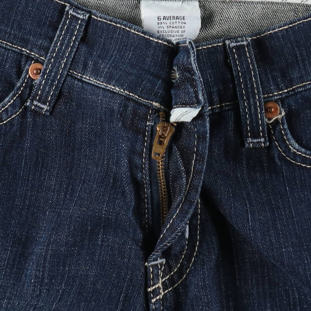 JORDACHE Flare Cut Denim Pants, Women's Size L (equivalent to W29) cotton navy blue type Vintage Second Hand