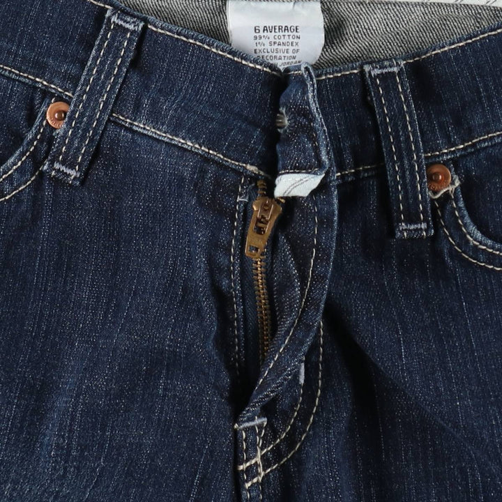 JORDACHE Flare Cut Denim Pants, Women's Size L (equivalent to W29) cotton navy blue type Vintage Second Hand
