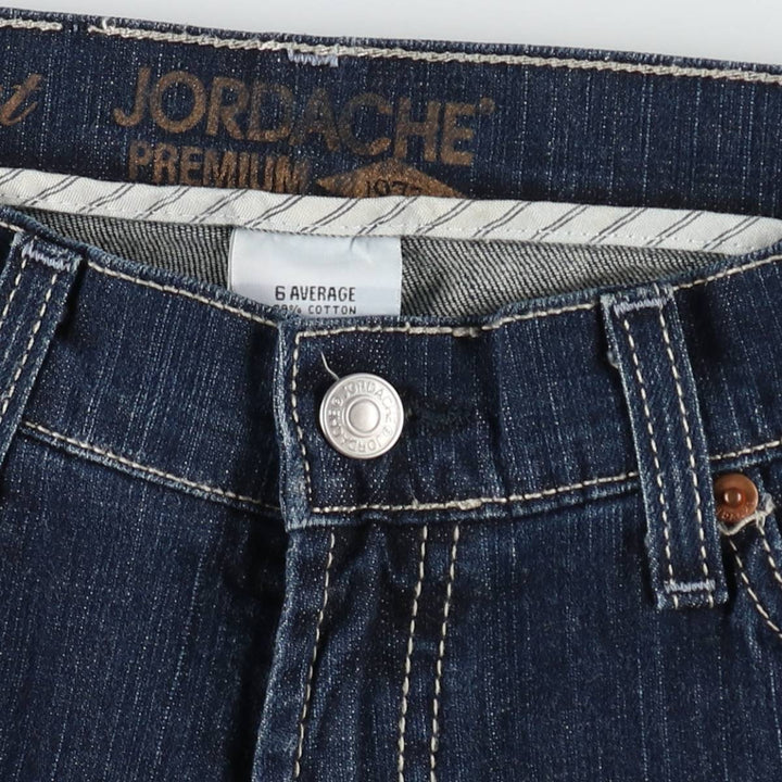 JORDACHE Flare Cut Denim Pants, Women's Size L (equivalent to W29) cotton navy blue type Vintage Second Hand