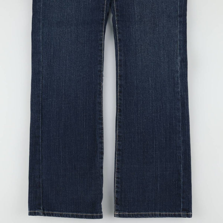 JORDACHE Flare Cut Denim Pants, Women's Size L (equivalent to W29) cotton navy blue type Vintage Second Hand