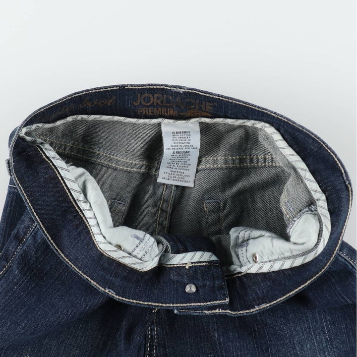 JORDACHE Flare Cut Denim Pants, Women's Size L (equivalent to W29) cotton navy blue type Vintage Second Hand