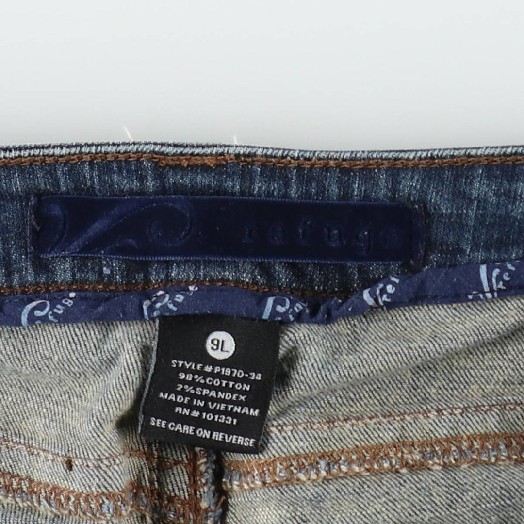 rafuge Flare Cut Denim Pants, Women's Size L (equivalent to W30) cotton blue type Vintage Second Hand