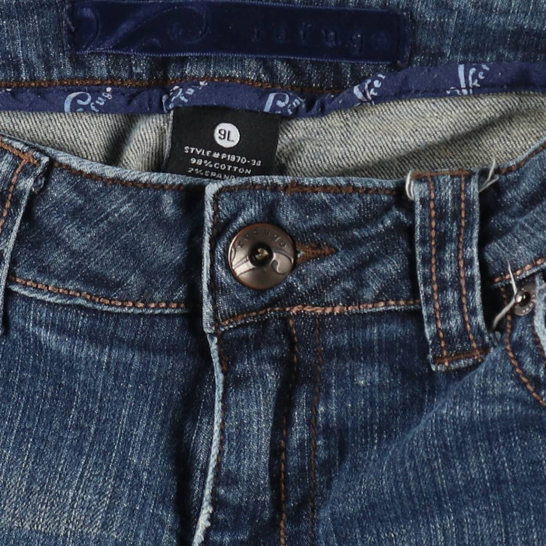 rafuge Flare Cut Denim Pants, Women's Size L (equivalent to W30) cotton blue type Vintage Second Hand