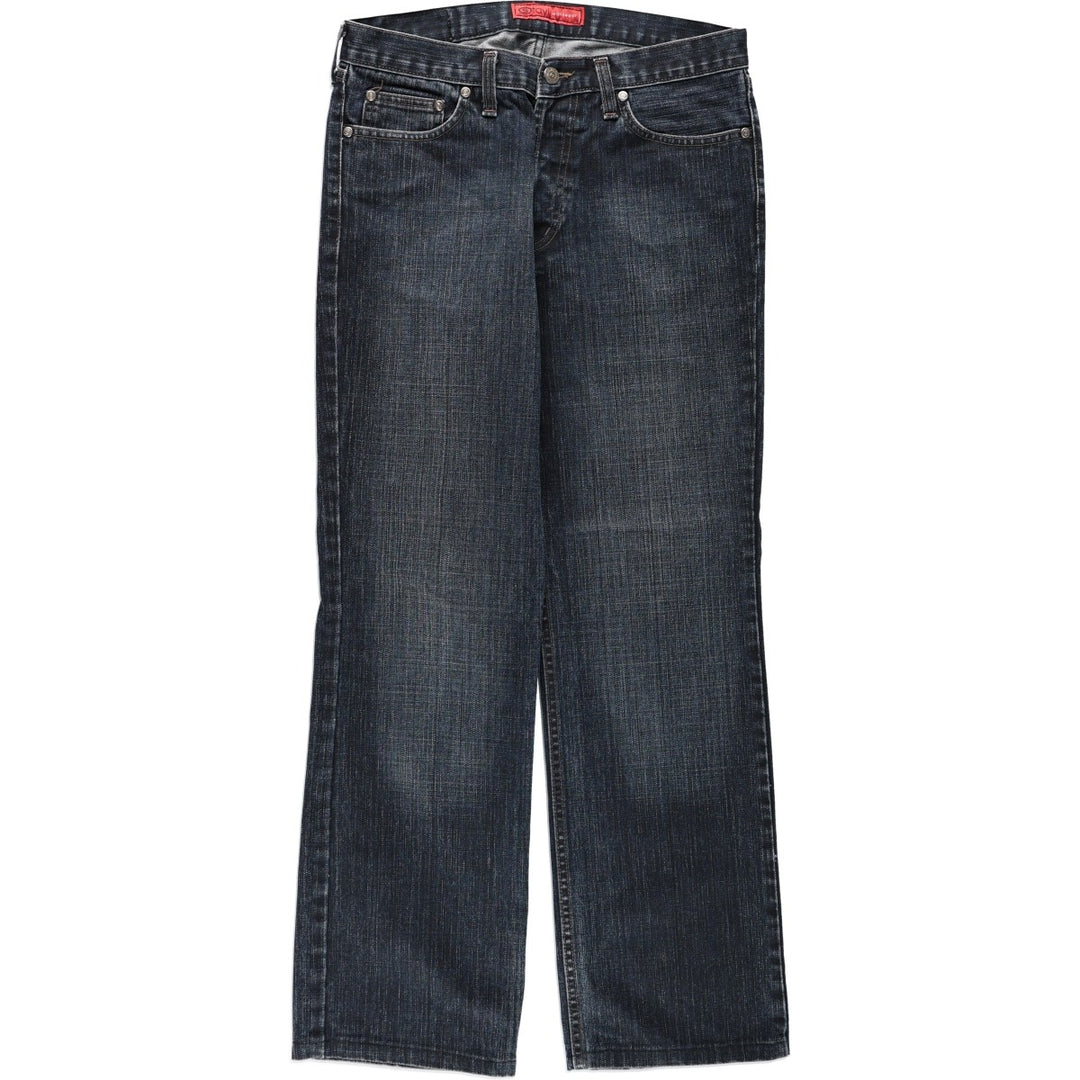 Stay jeanswear Flare Cut Denim Pants Women's XL (equivalent to W31) cotton navy blue type Vintage Second Hand
