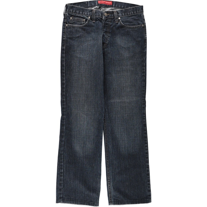 Stay jeanswear Flare Cut Denim Pants Women's XL (equivalent to W31) cotton navy blue type Vintage Second Hand