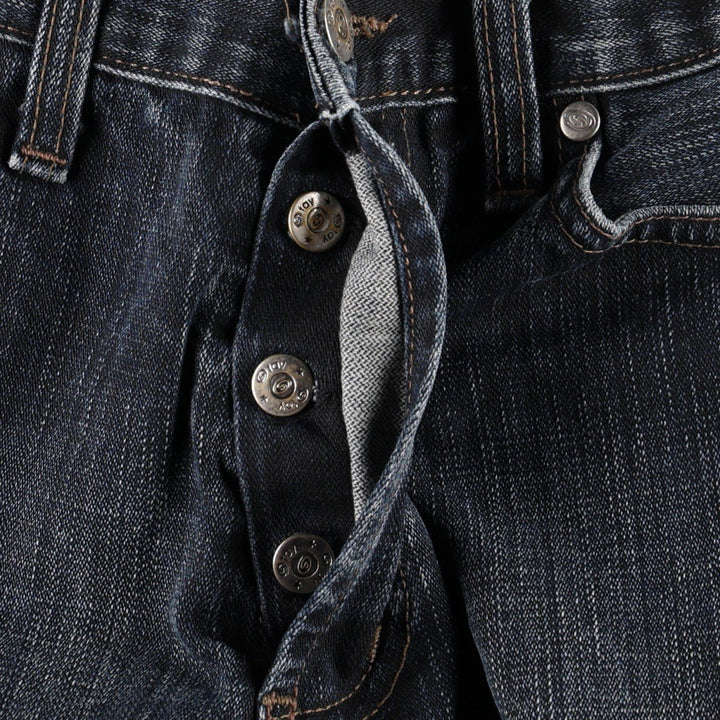 Stay jeanswear Flare Cut Denim Pants Women's XL (equivalent to W31) cotton navy blue type Vintage Second Hand