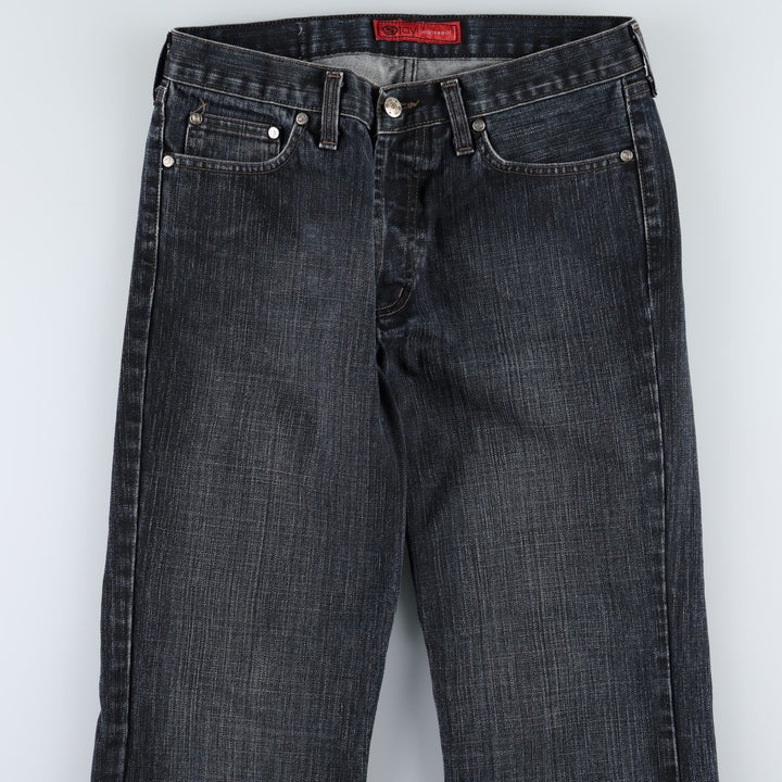 Stay jeanswear Flare Cut Denim Pants Women's XL (equivalent to W31) cotton navy blue type Vintage Second Hand