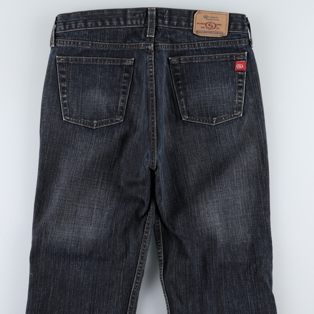 Stay jeanswear Flare Cut Denim Pants Women's XL (equivalent to W31) cotton navy blue type Vintage Second Hand