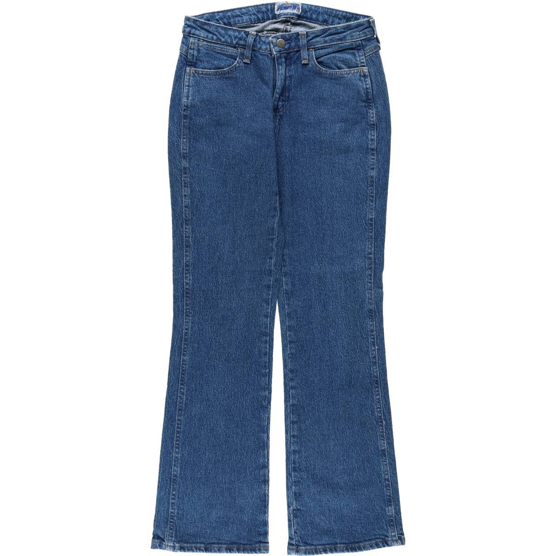 Wrangler Flare Cut Denim Pants, Women's Size L (equivalent to W29) cotton blue type Vintage Second Hand