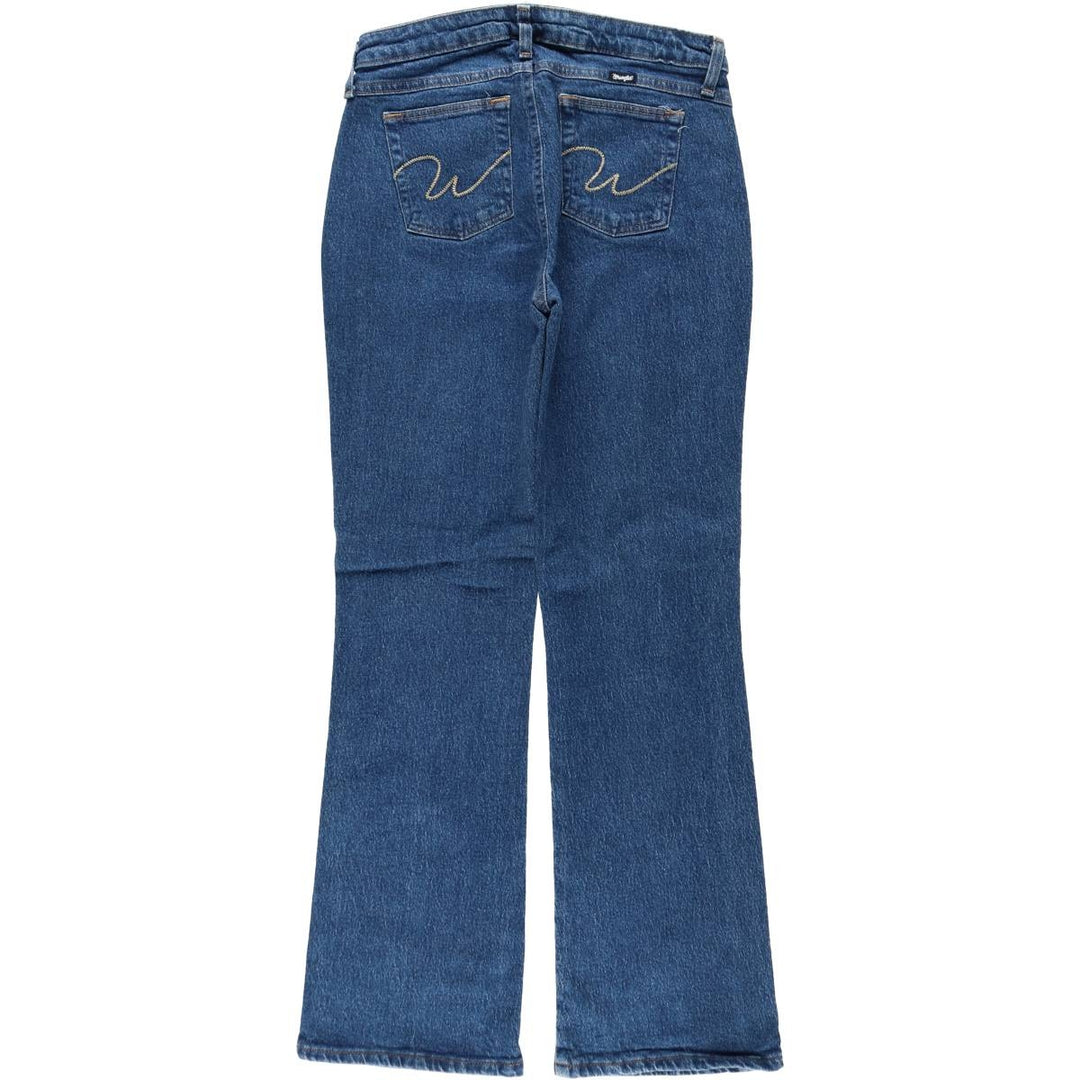 Wrangler Flare Cut Denim Pants, Women's Size L (equivalent to W29) cotton blue type Vintage Second Hand