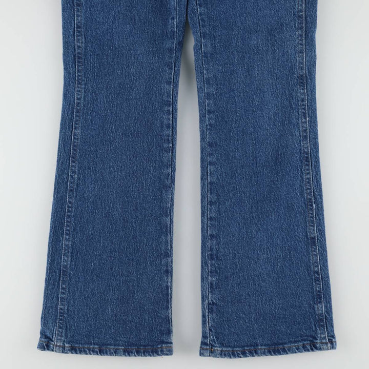 Wrangler Flare Cut Denim Pants, Women's Size L (equivalent to W29) cotton blue type Vintage Second Hand