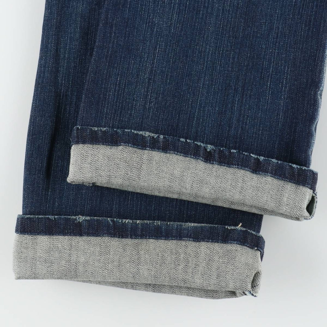 Playboy flared denim pants, women's size XL (equivalent to W32). cotton Navy blue Vintage Second Hand