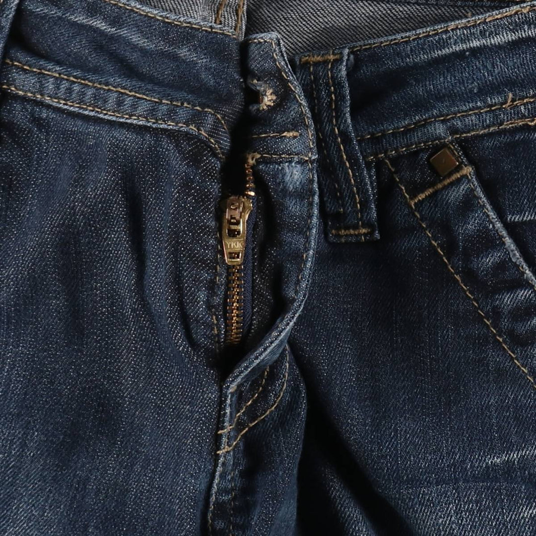 MISS DENIM MERIT Flare Cut Denim Pants, Women's Size L (equivalent to W30) cotton Navy blue Vintage Second Hand