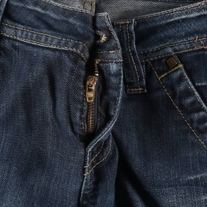 MISS DENIM MERIT Flare Cut Denim Pants, Women's Size L (equivalent to W30) cotton Navy blue Vintage Second Hand